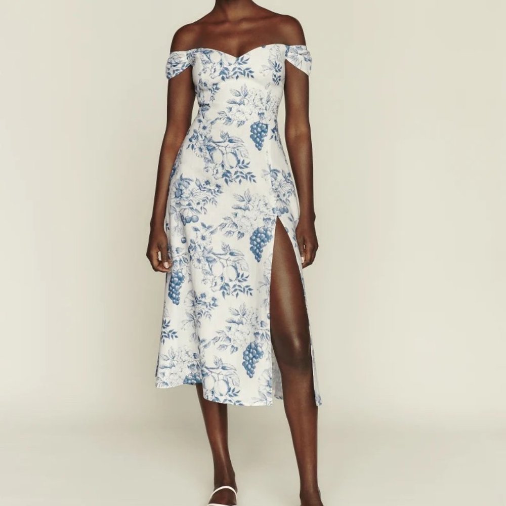 Bridgton Linen Dress in Corsica